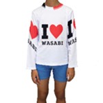 I love wasabi Kids  Long Sleeve Swimwear