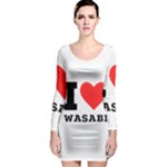 I love wasabi Long Sleeve Bodycon Dress