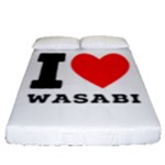 I love wasabi Fitted Sheet (Queen Size)