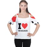 I love wasabi Cutout Shoulder Tee