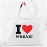 I love wasabi Zipper Large Tote Bag