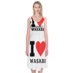 I love wasabi Midi Sleeveless Dress