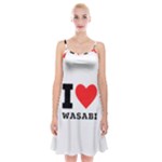 I love wasabi Spaghetti Strap Velvet Dress