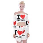 I love wasabi Off Shoulder Top with Mini Skirt Set