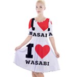 I love wasabi Quarter Sleeve A-Line Dress