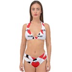 I love wasabi Double Strap Halter Bikini Set