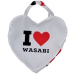 I love wasabi Giant Heart Shaped Tote