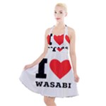 I love wasabi Halter Party Swing Dress 