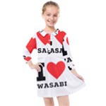 I love wasabi Kids  Quarter Sleeve Shirt Dress