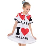 I love wasabi Kids  Short Sleeve Shirt Dress