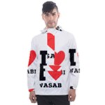 I love wasabi Men s Front Pocket Pullover Windbreaker