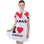 I love wasabi Short Sleeve Shoulder Cut Out Dress 