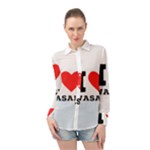 I love wasabi Long Sleeve Chiffon Shirt