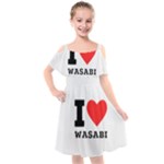 I love wasabi Kids  Cut Out Shoulders Chiffon Dress