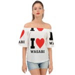 I love wasabi Off Shoulder Short Sleeve Top