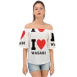 I love wasabi Off Shoulder Short Sleeve Top