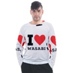 I love wasabi Men s Long Sleeve Raglan Tee