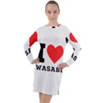 I love wasabi Long Sleeve Hoodie Dress