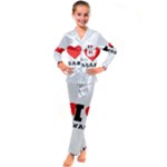 I love wasabi Kids  Satin Long Sleeve Pajamas Set