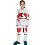 I love wasabi Kids  Long Sleeve Velvet Pajamas Set