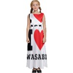 I love wasabi Kids  Satin Sleeveless Maxi Dress