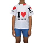 I love sauces Kids  Short Sleeve Swimwear