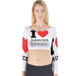 I love sauces Long Sleeve Crop Top