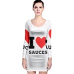 I love sauces Long Sleeve Bodycon Dress