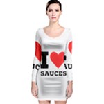 I love sauces Long Sleeve Bodycon Dress