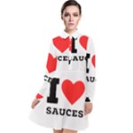 I love sauces Long Sleeve Chiffon Shirt Dress