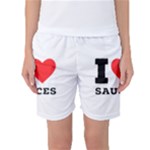 I love sauces Women s Basketball Shorts