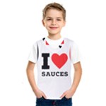 I love sauces Kids  Basketball Tank Top