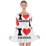 I love sauces Long Sleeve Skater Dress