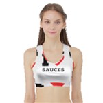 I love sauces Sports Bra with Border