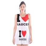 I love sauces Scoop Neck Skater Dress