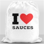 I love sauces Drawstring Bag (Large)