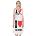 I love sauces Midi Sleeveless Dress