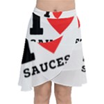 I love sauces Chiffon Wrap Front Skirt