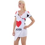 I love sauces Short Sleeve Asymmetric Mini Dress