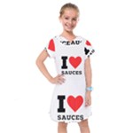 I love sauces Kids  Drop Waist Dress