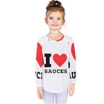 I love sauces Kids  Long Sleeve Tee