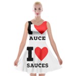 I love sauces Velvet Skater Dress