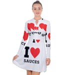 I love sauces Long Sleeve Panel Dress