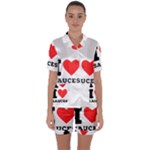 I love sauces Satin Short Sleeve Pajamas Set