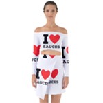 I love sauces Off Shoulder Top with Skirt Set