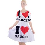 I love sauces Quarter Sleeve A-Line Dress