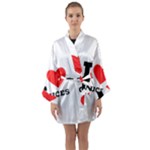 I love sauces Long Sleeve Satin Kimono