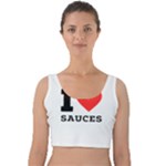 I love sauces Velvet Crop Top