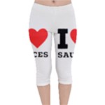 I love sauces Velvet Capri Leggings 