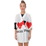 I love sauces Half Sleeve Chiffon Kimono